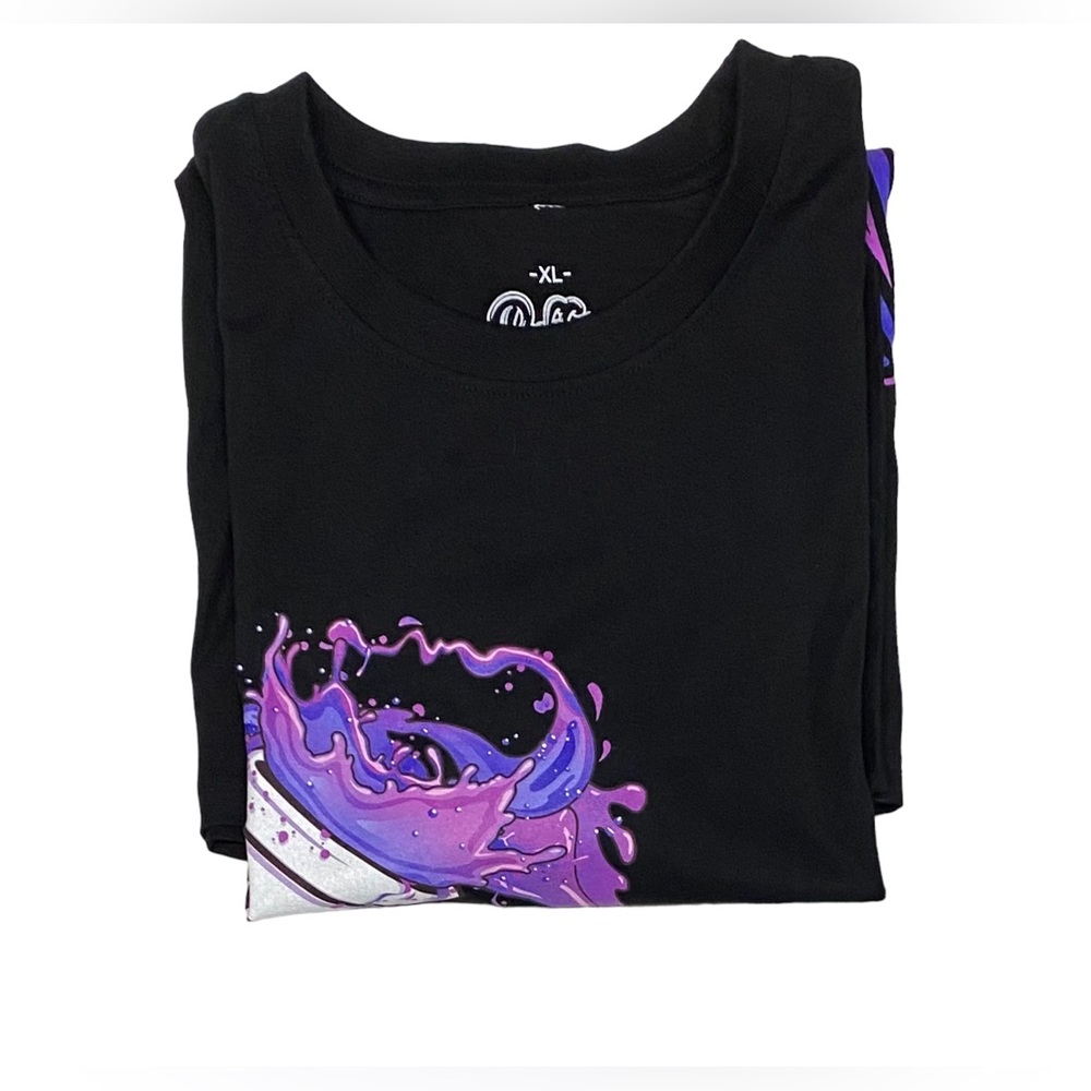 NEW Capn On Melrose Puffers & Sippers Purple Lean T Shirt Sz M Black Double Cup - Picture 3 of 9